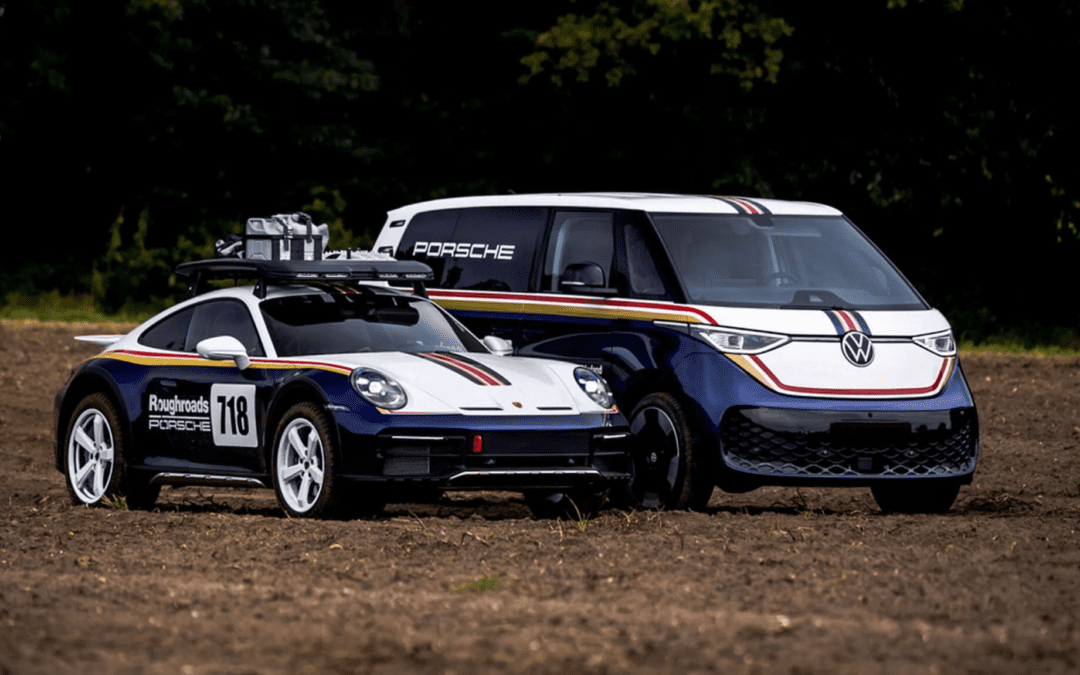 Un Volkswagen ID.Buzz parfait pour tracter une 911 Dakar